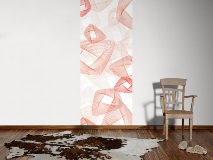 Ein Foto von dem 3D-Design-Fotopanel Plasische Formen Rot, Artwork tapeziert an der Wand. Bestelle Deine Bildtapete online.