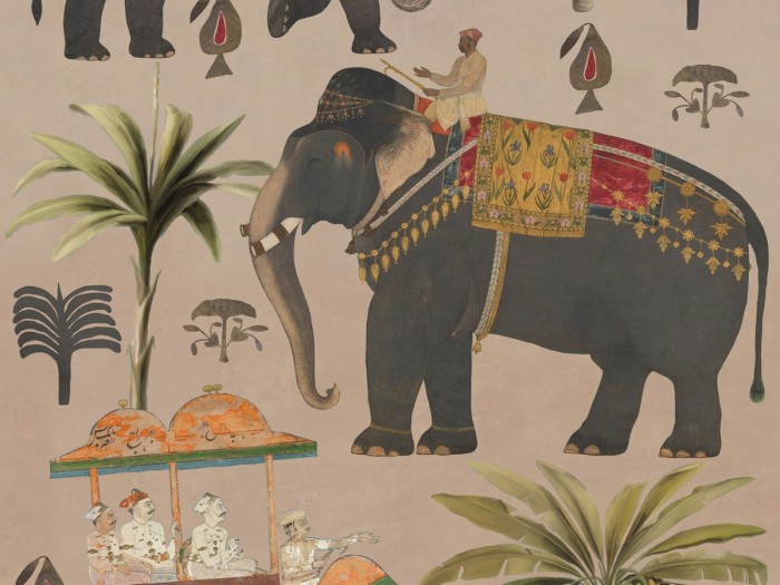 Detailansicht der Selected Walls Tapete Kalkutta Elephant Wallpaper Col. 02