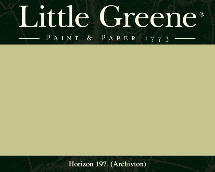 Englische Farbe von Little Greene Horizon 197 - Hochwertige Farbe gestrichen an der Wand