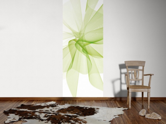 Ein Foto von dem 3D-Design-Fotopanel Plastische Form Grün, Artwork tapeziert an der Wand. Bestelle Deine Bildtapete online.