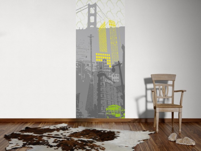 Ein Foto von dem 3D-Design-Fotopanel San Francisco USA, Artwork tapeziert an der Wand. Bestelle Deine Bildtapete online.