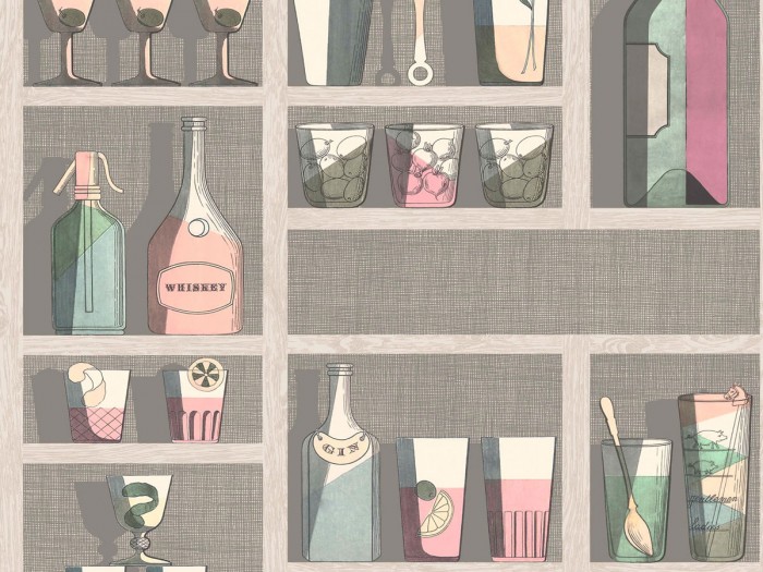 Ansicht der Fornasetti Tapete 114/23044 Cocktails von Cole and Son