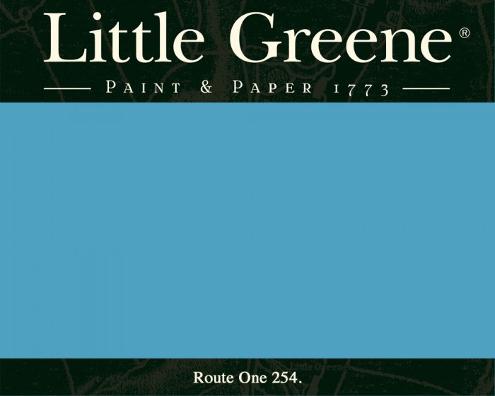 Englische Farbe von Little Greene Route One 254 - Hochwertige Farbe gestrichen an der Wand