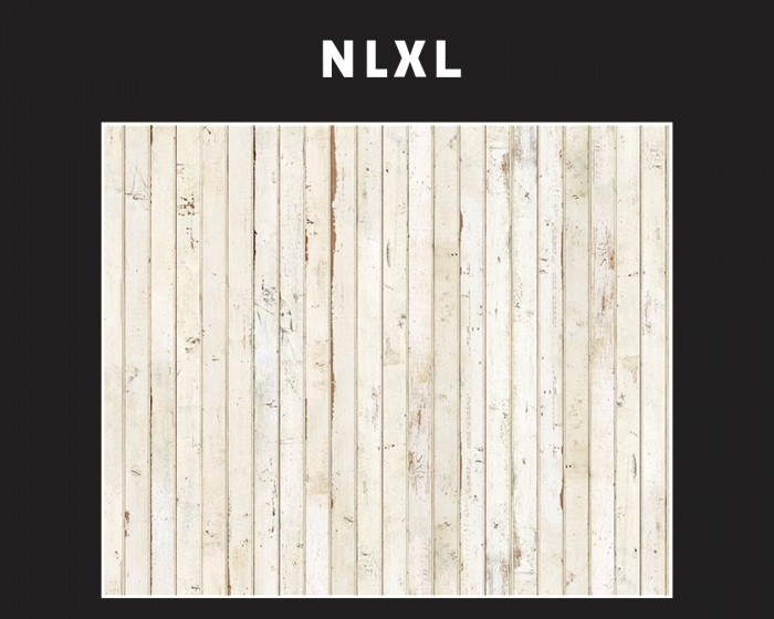 Flächenansicht der NLXL Tapete PHE-08 Scrapwood von Piet Hein Eek.