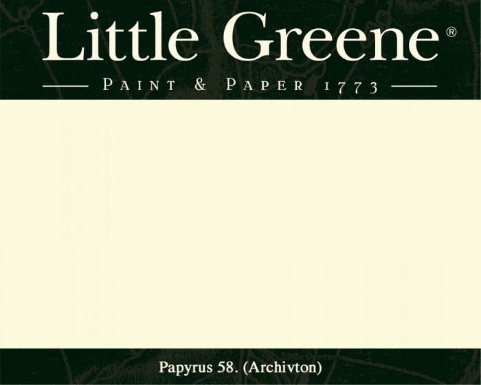 Englische Farbe von Little Greene Papyrus 58 - Hochwertige Farbe gestrichen an der Wand