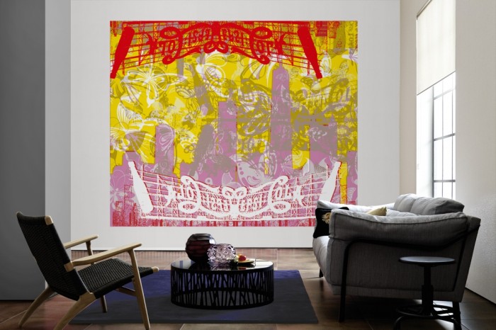 Die Designer-Fototapete Pepsi Cola, Artwork by Mylumi als große Bildtapete im Wohnzimmer. Als Bildtapete ist die Designer-Fototapete Pepsi Cola, Artwork by Mylumi ein besonderes Highlight auf Vliestapete.