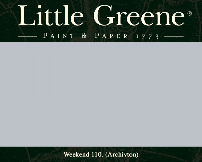 Englische Farbe von Little Greene Weekend 110 - Hochwertige Farbe gestrichen an der Wand