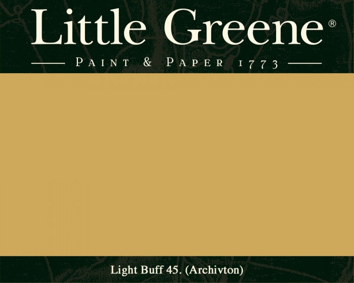 Englische Farbe von Little Greene Light Buff 45 - Hochwertige Farbe gestrichen an der Wand