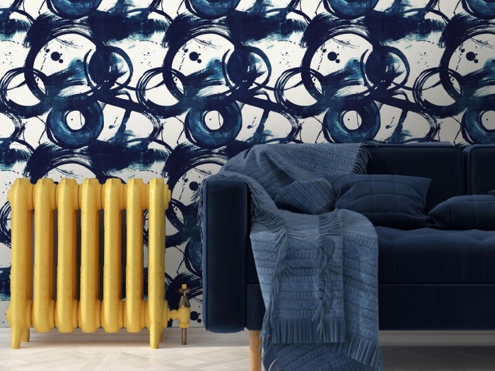 Raumansicht der Selected Walls Tapete Cambridge Circles Wallpaper Col. 01