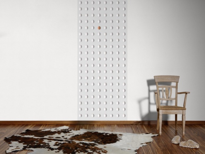 Ein Foto von dem 3D-Fotopanel Punkte aus Eiern, Be Different tapeziert an der Wand. Bestelle Deine Bildtapete online.