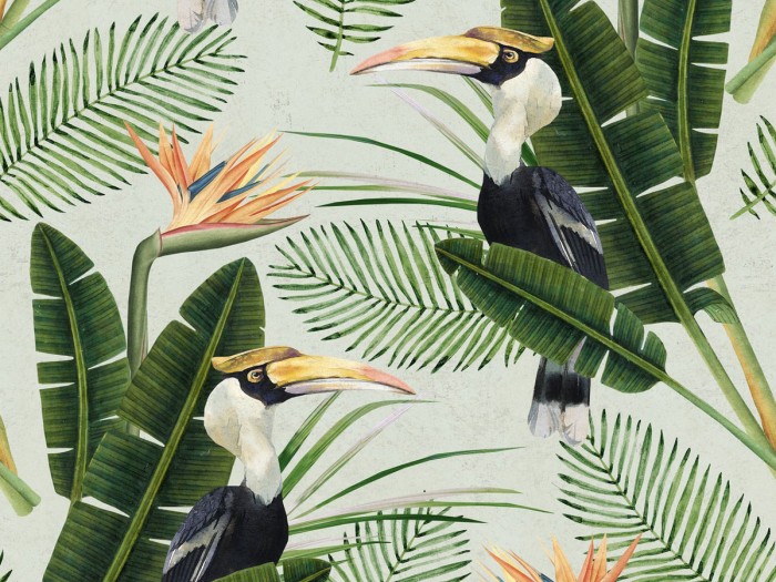 Detailansicht der Selected Walls Tapete Quito Toucan Wallpaper Col. 01