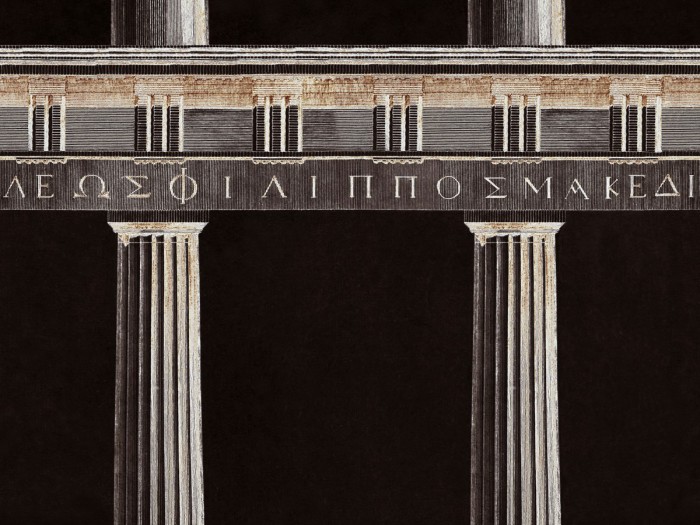 Detailansicht der Selected Walls Tapete Athen Columns Wallpaper Col. 01