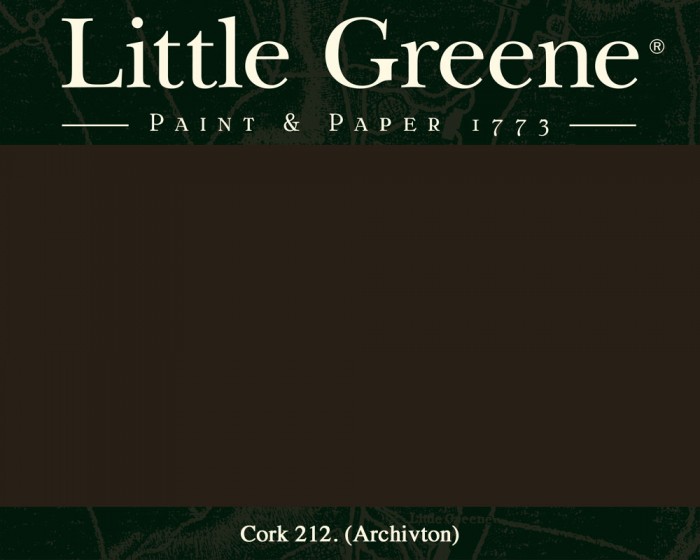 Englische Farbe von Little Greene Cork 212 - Hochwertige Farbe gestrichen an der Wand