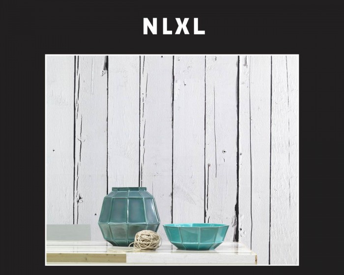 Detailansicht der NLXL Tapete PHE-11 Scrapwood von Piet Hein Eek.