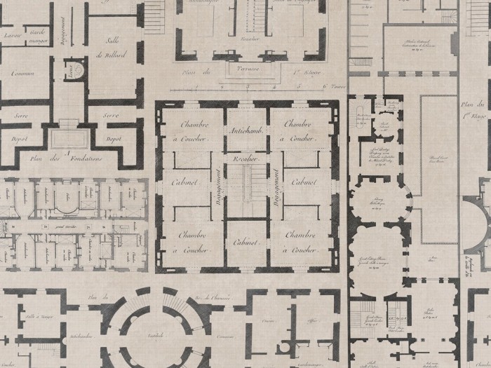 Detailansicht der Selected Walls Tapete Chambord Chateau Wallpaper Col. 01