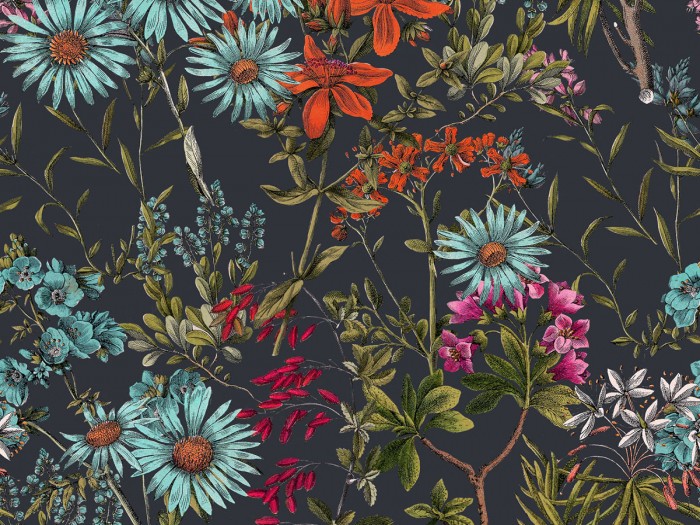 Detailansicht der Selected Walls Tapete Ostrau Flowers Wallpaper Col. 02