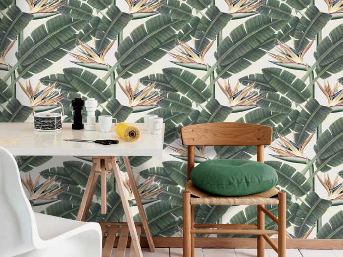 Raumansicht der Selected Walls Tapete Mossel Bay Flowers Wallpaper Col. 01