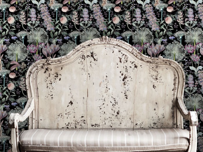 Raumansicht der Selected Walls Tapete Vent Flowers Wallpaper Col. 01