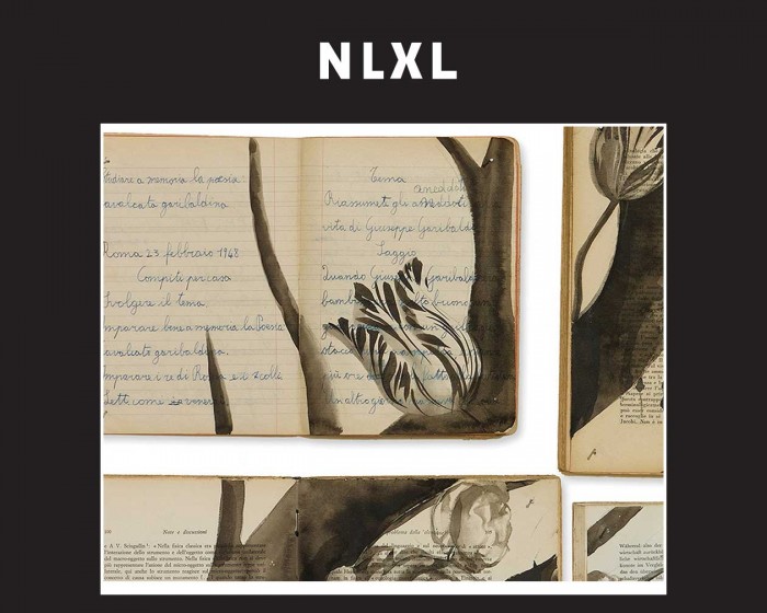 Detailansicht der NLXL Tapete EKA-02 Biblioteca von Ekaterina Panikanova.