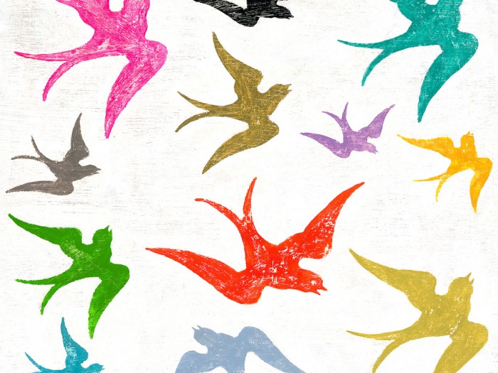 Detailansicht der Selected Walls Tapete Roswell Birds Wallpaper Col. 01