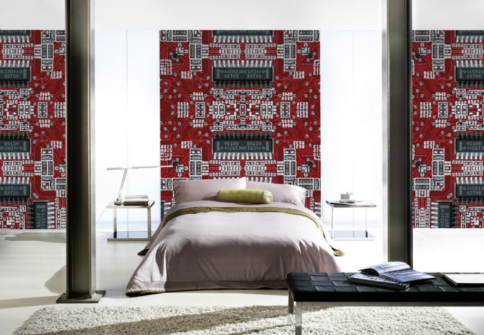 3D-Designer-Fototapete Kaleidoskop Electric 2, Artwork by Mylumi