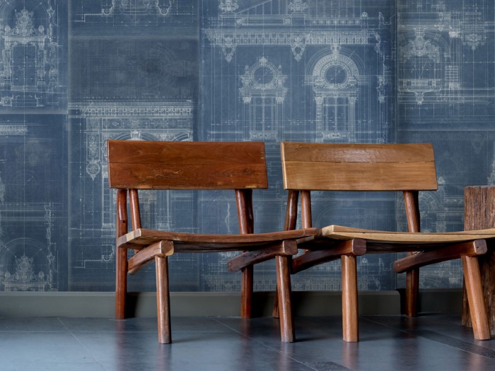 Raumansicht der Selected Walls Tapete Paris Architecture Wallpaper Col. 01