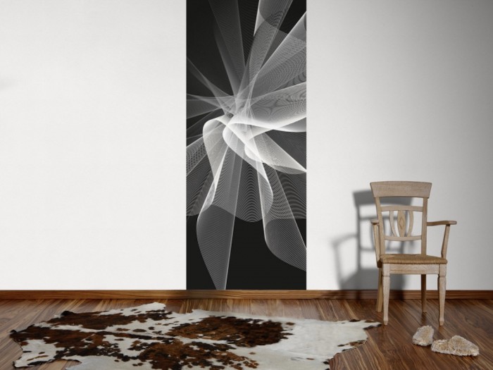 Ein Foto von dem 3D-Design-Fotopanel Plastische Form Schwarz, Artwork tapeziert an der Wand. Bestelle Deine Bildtapete online.