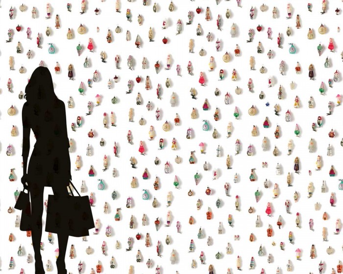 Flächenansicht der NLXL Tapete DRO-08 Obsession von Daniel Rozensztroch.