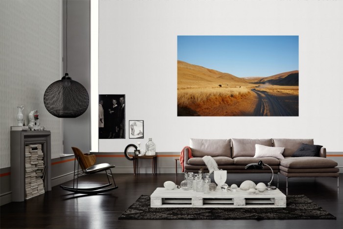 Die Fototapete Grassland in Amerika als Wandbild im Wohnzimmer. Die Vlies-Fototapete Grassland in Amerika verschönert als Wandbild Deine Wand.