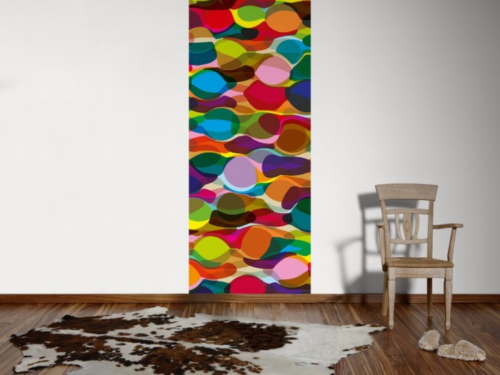 Ein Foto von dem 3D-Design-Fotopanel Formen in Bewegung, Artwork tapeziert an der Wand. Bestelle Deine Bildtapete online.