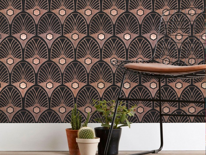 Raumansicht der Selected Walls Tapete Valencia Art Deco Wallpaper Col. 01