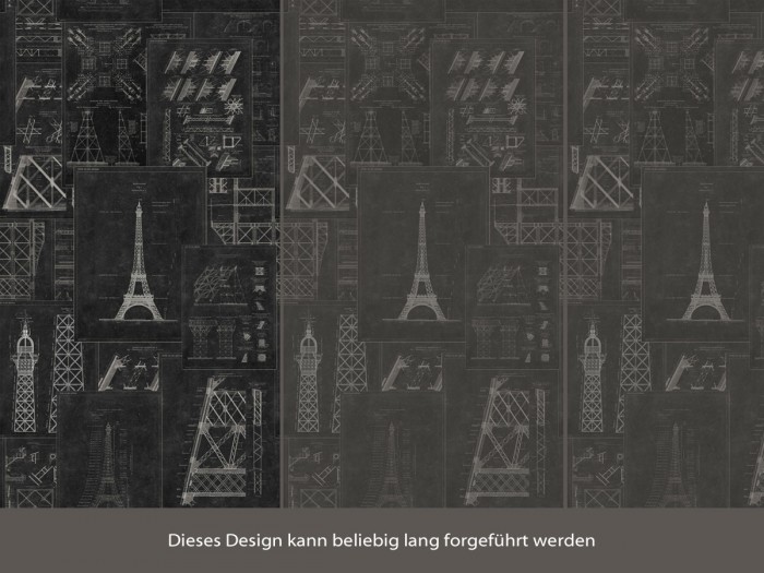 Gesamtansicht der Selected Walls Tapete Paris Construction Wallpaper Col. 01