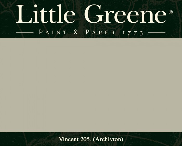 Englische Farbe von Little Greene Vincent 205 - Hochwertige Farbe gestrichen an der Wand