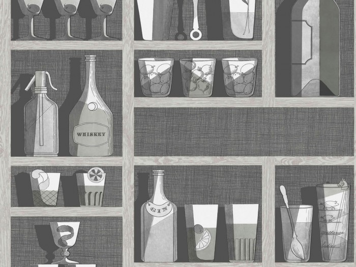 Ansicht der Fornasetti Tapete 114/23045 Cocktails von Cole and Son