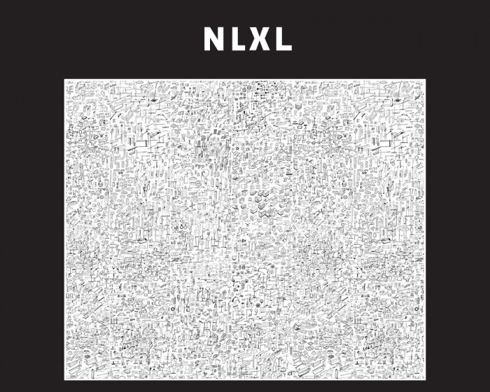 Flächenansicht der NLXL Tapete NPO-01 Sketches von Neil Poulton.