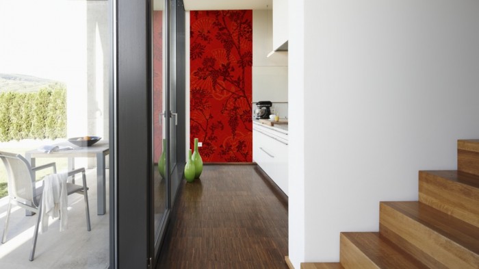 Ein Foto von dem Design-Fotopanel Trauben von Venedig tapeziert in der Küche. Bestelle Deine Bildtapete online.