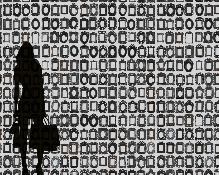 Flächenansicht der NLXL Tapete DRO-01 Obsession von Daniel Rozensztroch.