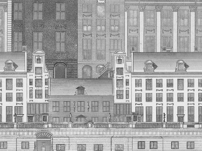 Detailansicht der Selected Walls Tapete Amsterdam Facade Wallpaper Col. 01