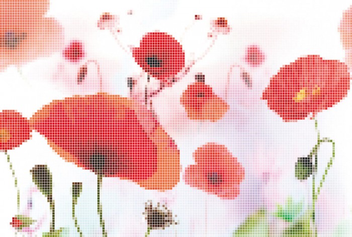 Die Design-Fototapete Geometrie Mohnblumen, eine Vlies-Fototapete bei Livingwalls Cologne online kaufen. Die Design-Fototapete Geometrie Mohnblumen ist eine Fototapete auf Maß.