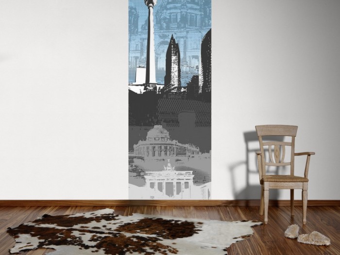 Ein Foto von dem 3D-Design-Fotopanel Berlin Deutschland, Artwork tapeziert an der Wand. Bestelle Deine Bildtapete online.