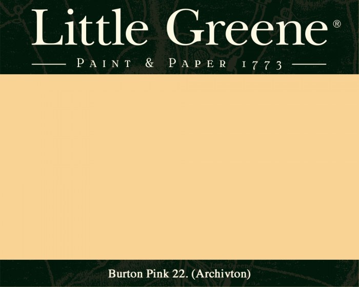 Englische Farbe von Little Greene Burton Pink 22 - Hochwertige Farbe gestrichen an der Wand