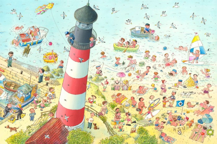 Die Fototapete Strand mit Leuchturm, Wimmelbild für Kinder, eine Vlies-Fototapete bei Livingwalls Cologne online kaufen. Die Fototapete Strand mit Leuchturm, Wimmelbild für Kinder ist eine Fototapete auf Maß.