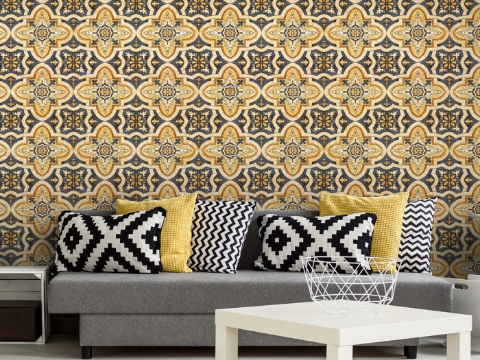Detailansicht der Selected Walls Tapete Casablanca Tiles Wallpaper Col. 01