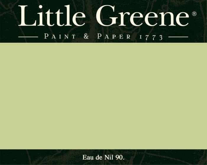 Englische Farbe von Little Greene Eau de Nil 90 - Hochwertige Farbe gestrichen an der Wand
