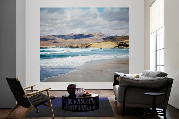 Die Fototapete Strand der Kanaren, Spanien als große Bildtapete im Wohnzimmer. Als Bildtapete ist die Fototapete Strand der Kanaren, Spanien ein besonderes Highlight auf Vliestapete.
