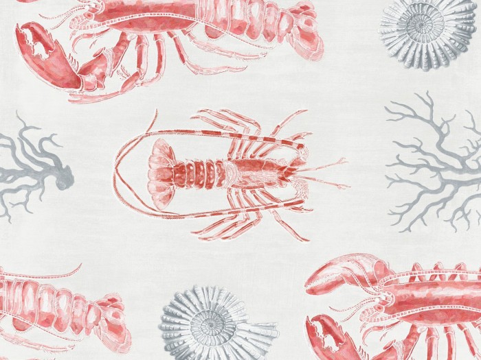 Detailansicht der Selected Walls Tapete Brest Lobster Wallpaper Col. 02
