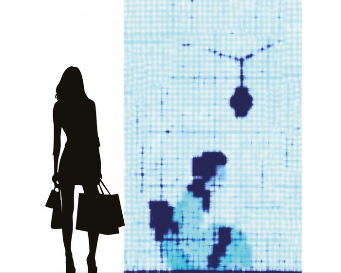 Flächenansicht der NLXL Tapete PNO-06 Addiction von Paola Navone.