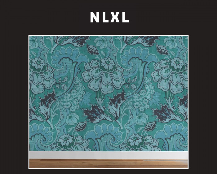 Die NLXL Tapete MRV-03 Big Pattern Paola von Mr & Mrs Vintage tapeziert an einer Wand.