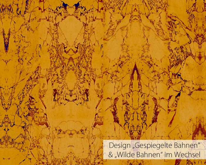 Flächenansicht der NLXL Tapeten PHM-80 und PHM-81 Materials von Piet Hein Eek im Wechsel verarbeitet.