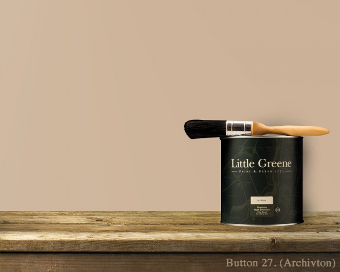 Englische Farbe von Little Greene Button 27 - Hochwertige Farbe gestrichen an der Wand